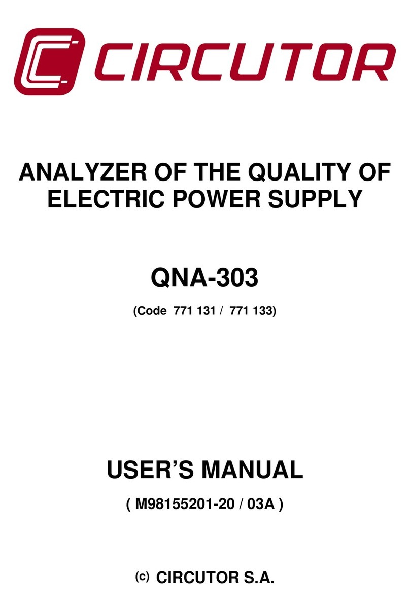 Circutor QNA-303 User manual