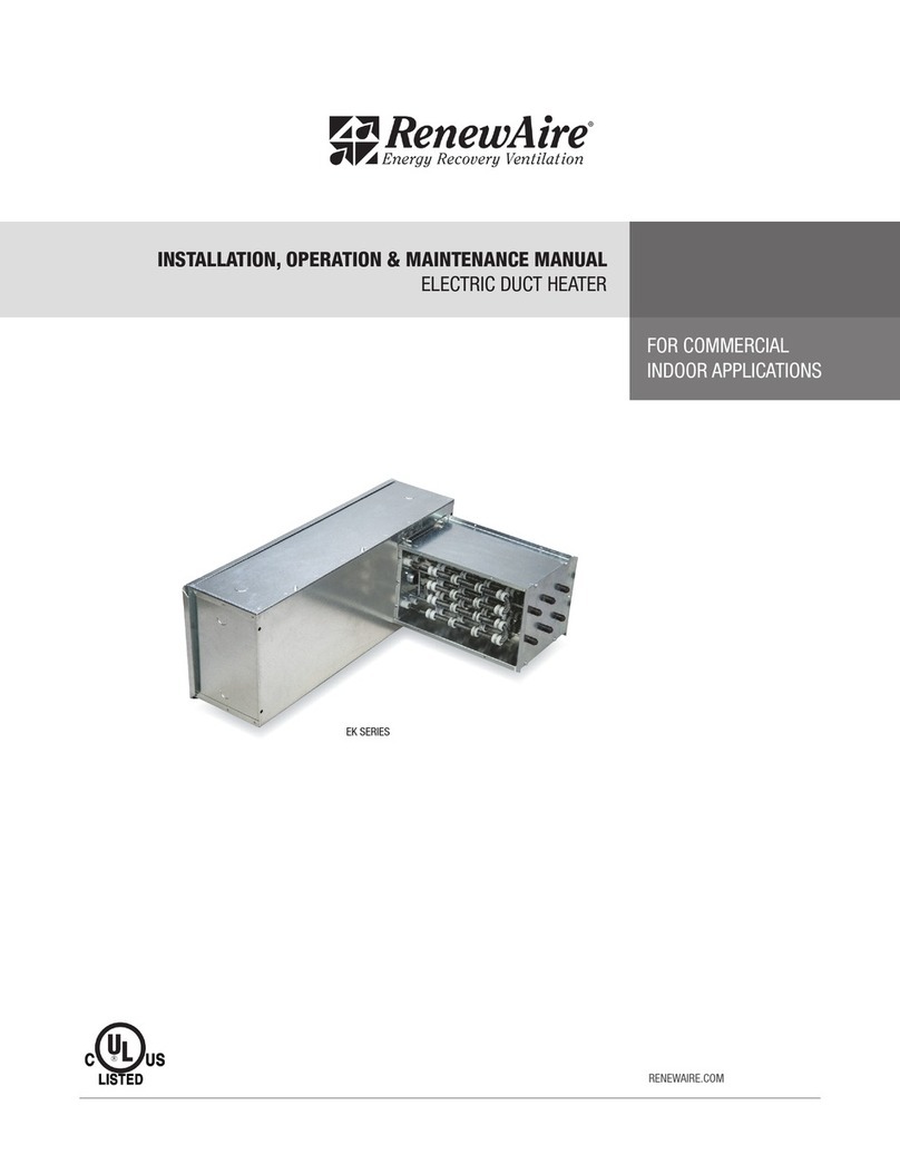 RenewAire EK Series Installation, operation & maintenance manual RenewAire EK Series Installation, operation & maintenance manual