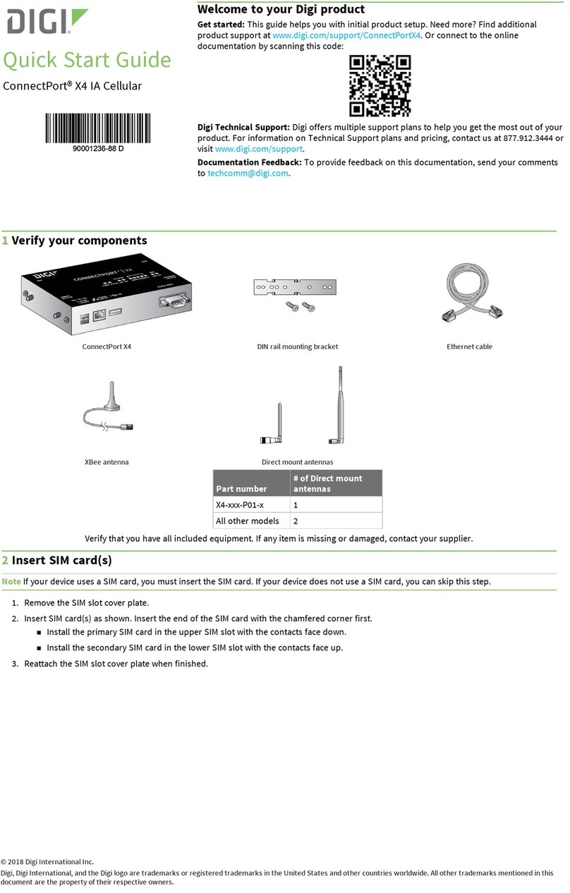 Digi ConnectPort X4 IA User manual Digi ConnectPort X4 IA User manual
