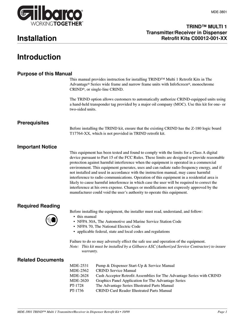 Gilbarco TRIND MULTI 1 C00012-001-WF-D installation manual