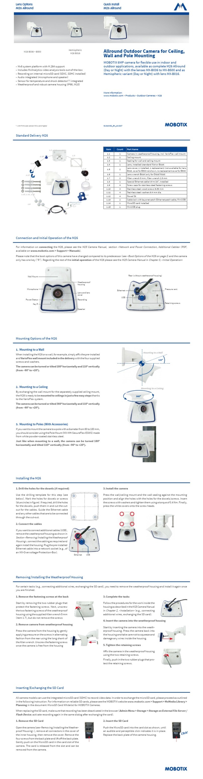 Mobotix M26 Allround Instructions for use