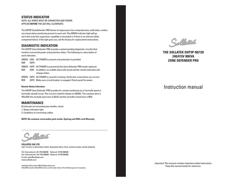 Sollatek DSP3P-80 instruction manual