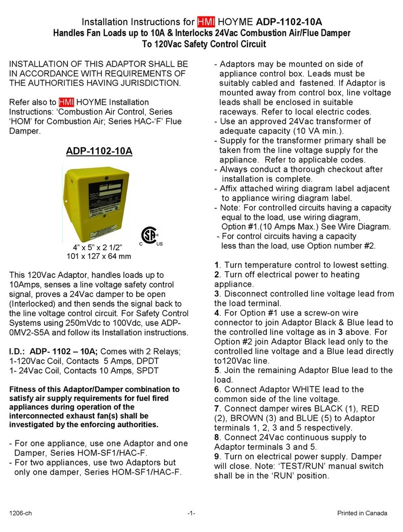 Hoyme ADP-1102-10A Installation instructions manual