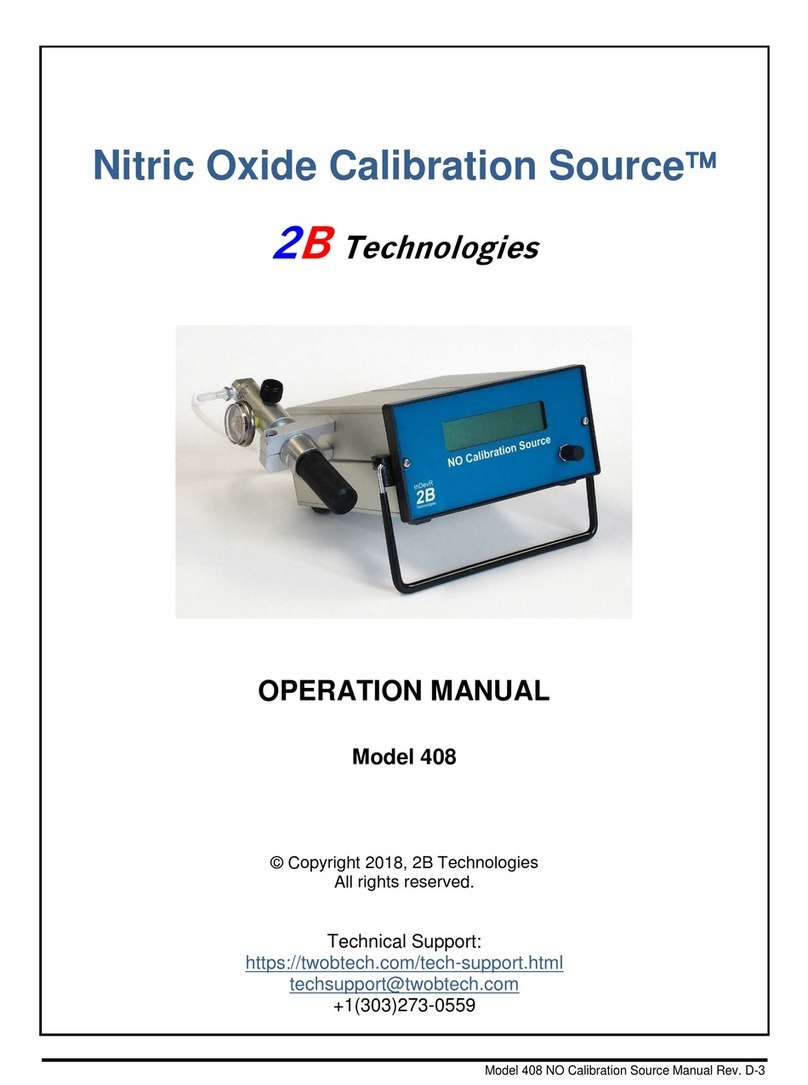 2B Technologies Model 408 Operation manual