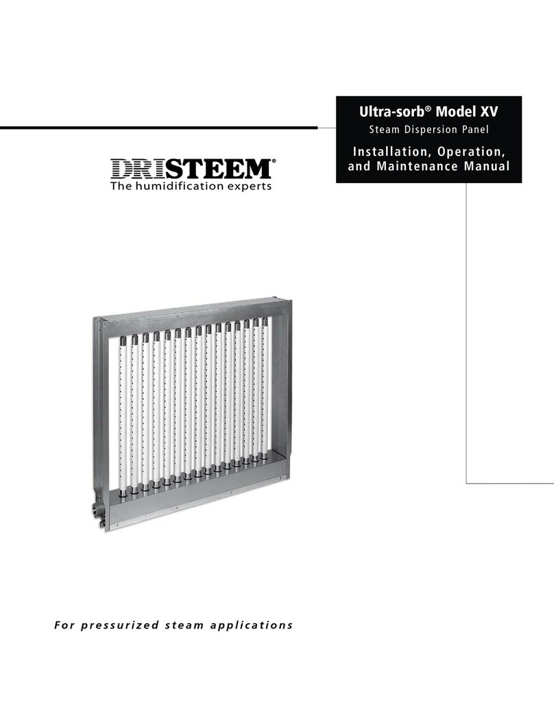DriSteem Ultra-sorb XV Installation and operating instructions