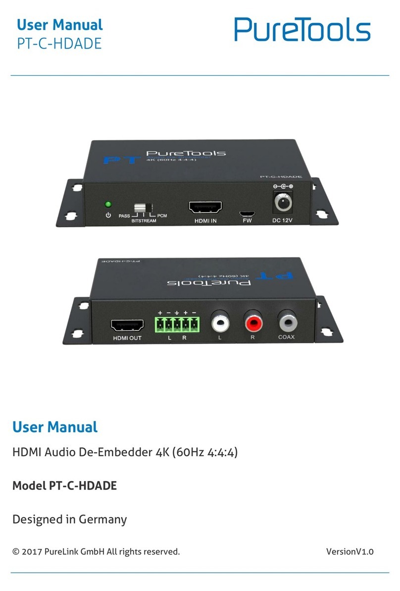 PureLink PureTools PT-C-HDADE user manual