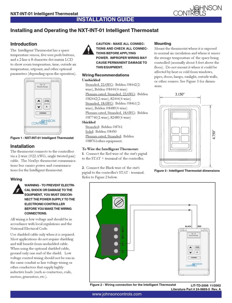 Johnson Controls NXT-INT-01 User manual