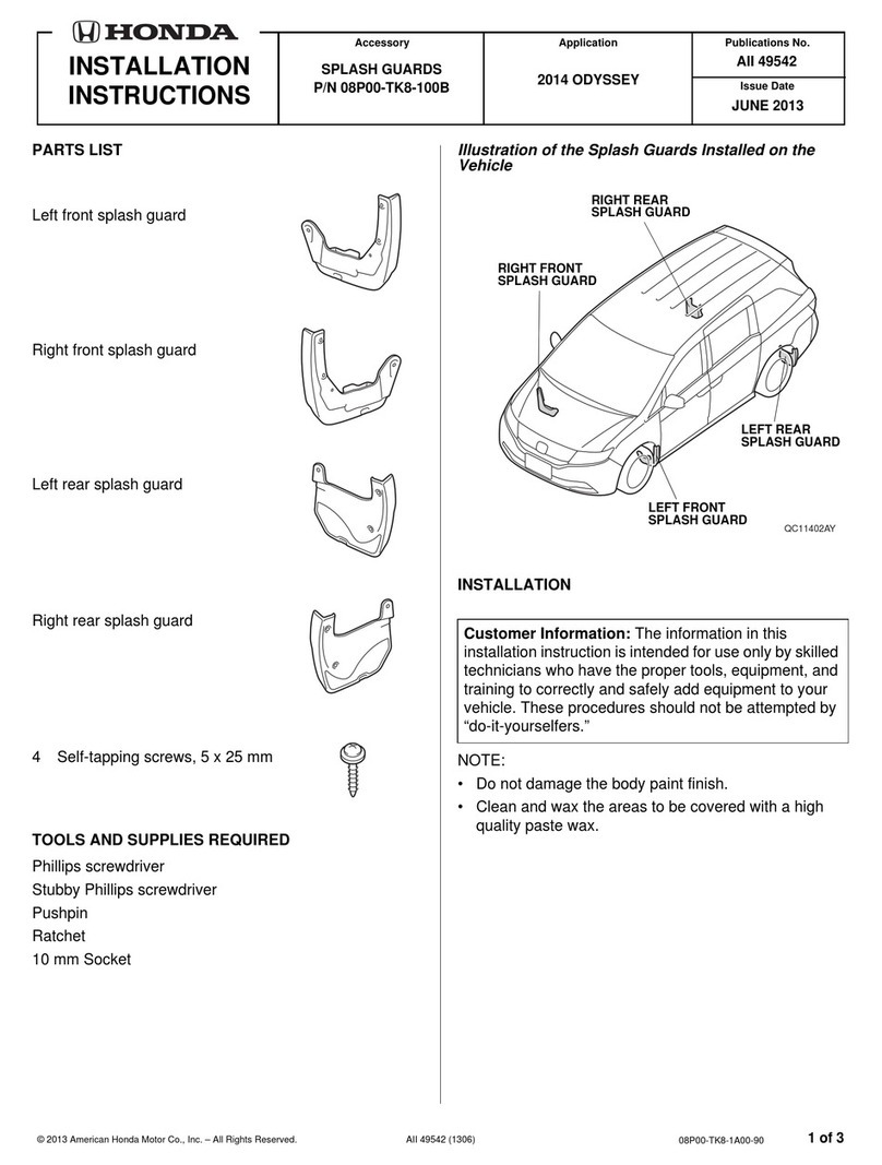 Honda 08P00-TK8-100B Installation instructions manual