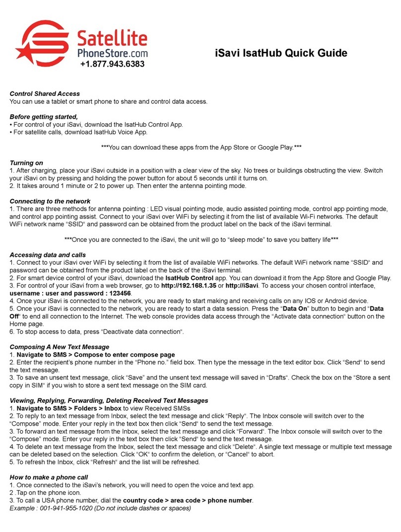 Immarsat iSavi IsatHub quick guide