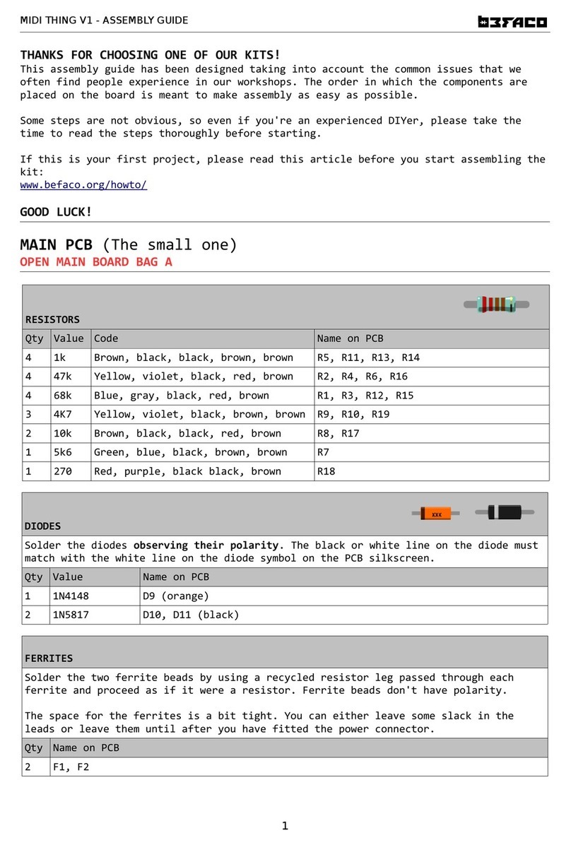 Befaco Midi Thing  V1 Assembly guide
