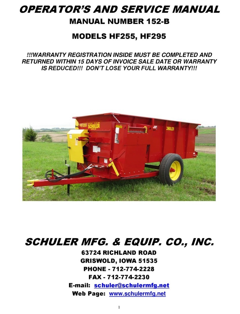 Schuler HF255 Operator's and service manual