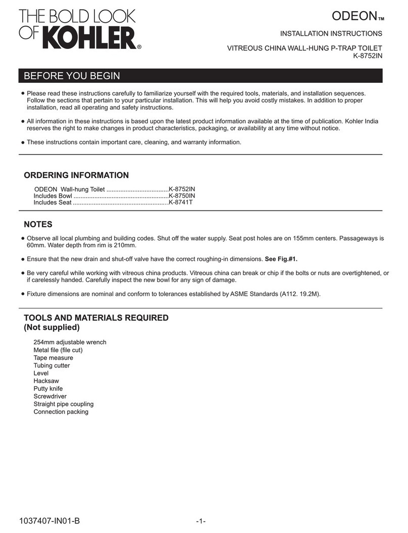 Kohler Odeon K-8752IN User manual