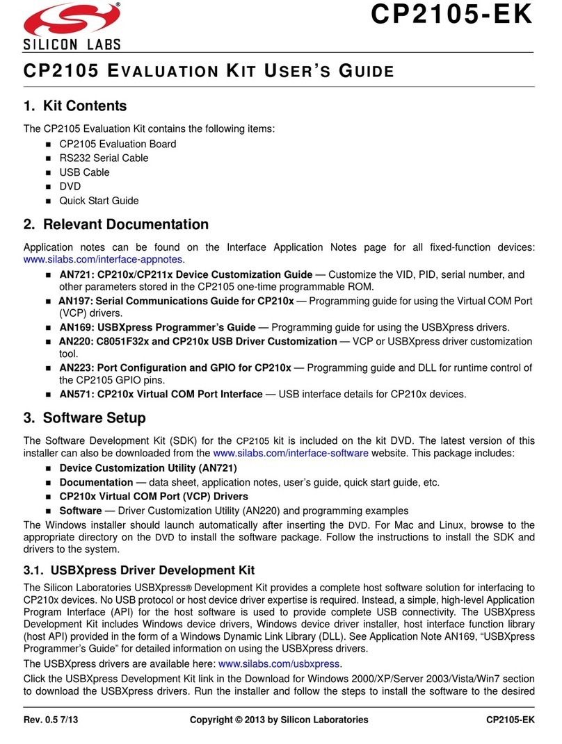 Silicon Laboratories CP2105 User manual Silicon Laboratories CP2105 User manual