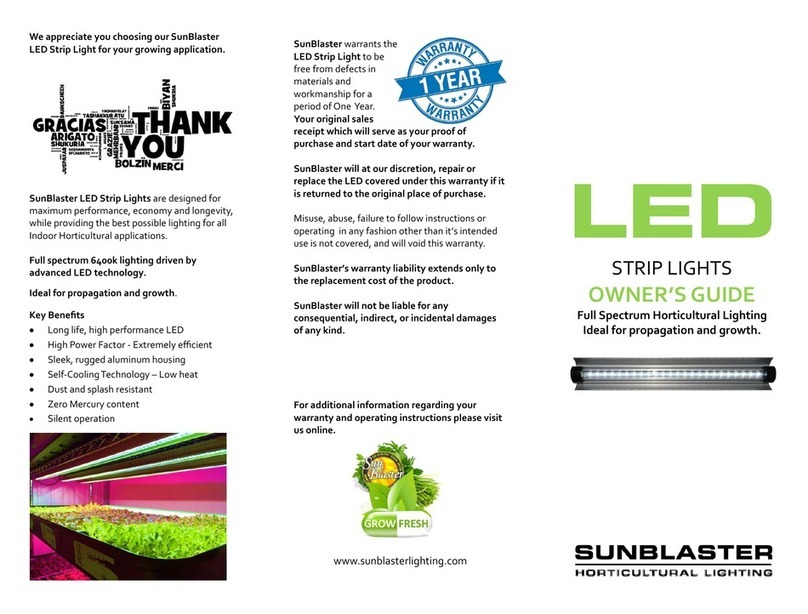 Sunblaster LED STRIP LIGHTS owner's guide Sunblaster LED STRIP LIGHTS owner's guide