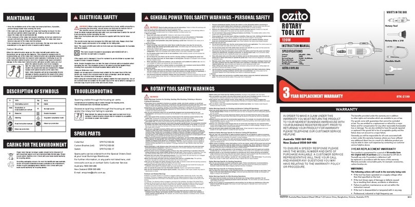 Ozito RTK-2100 instruction manual