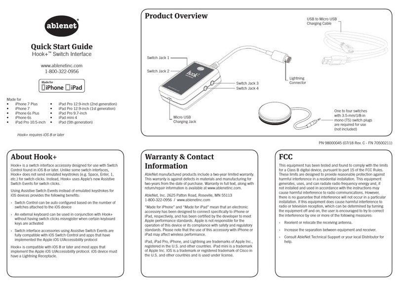 AbleNet Hook+ User manual