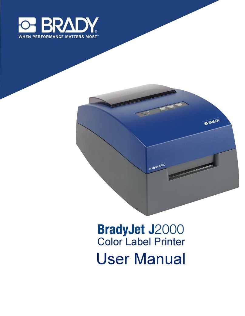 Brady BradyJet J2000 User manual