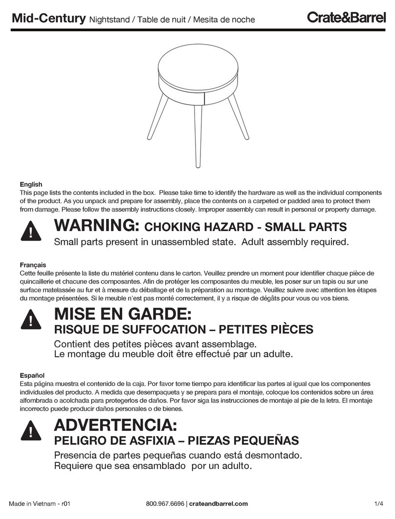 Crate&Barrel Mid-Century User manual