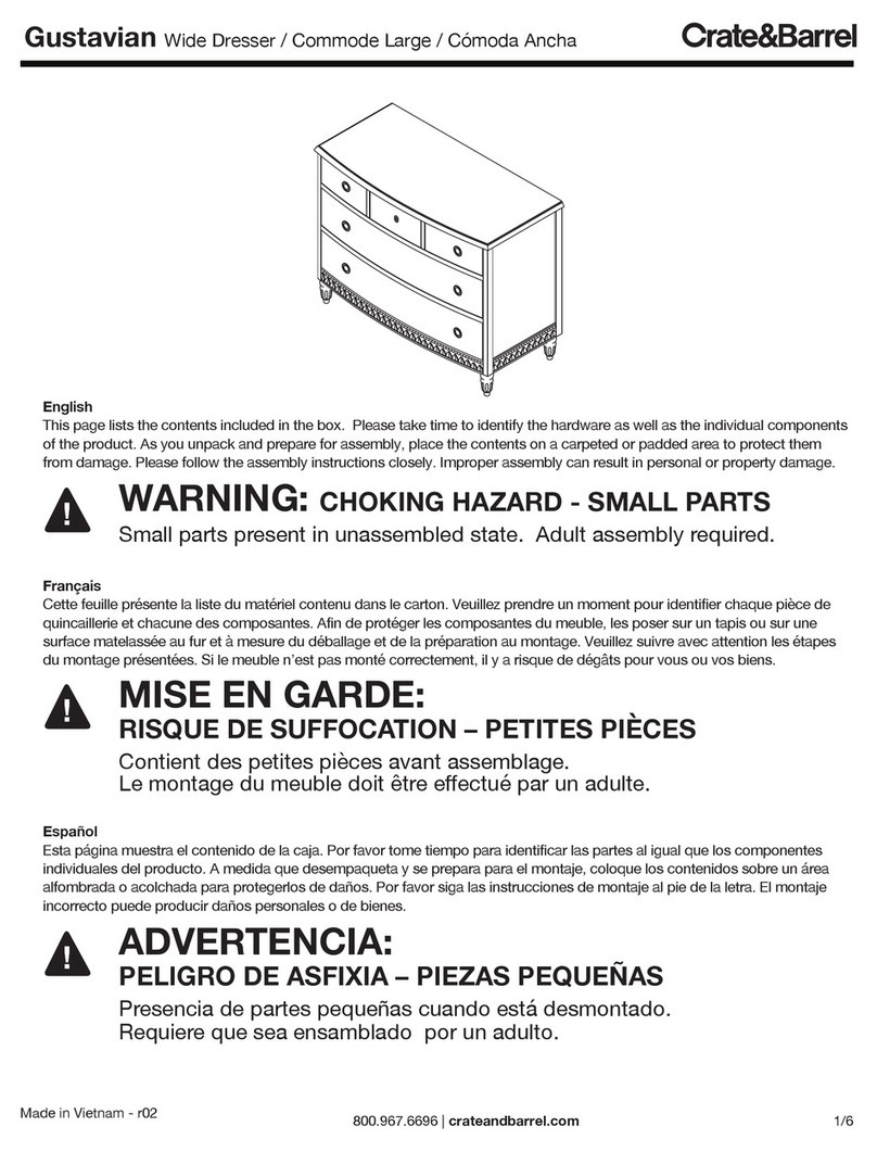 Crate&Barrel Gustavian User manual Crate&Barrel Gustavian User manual