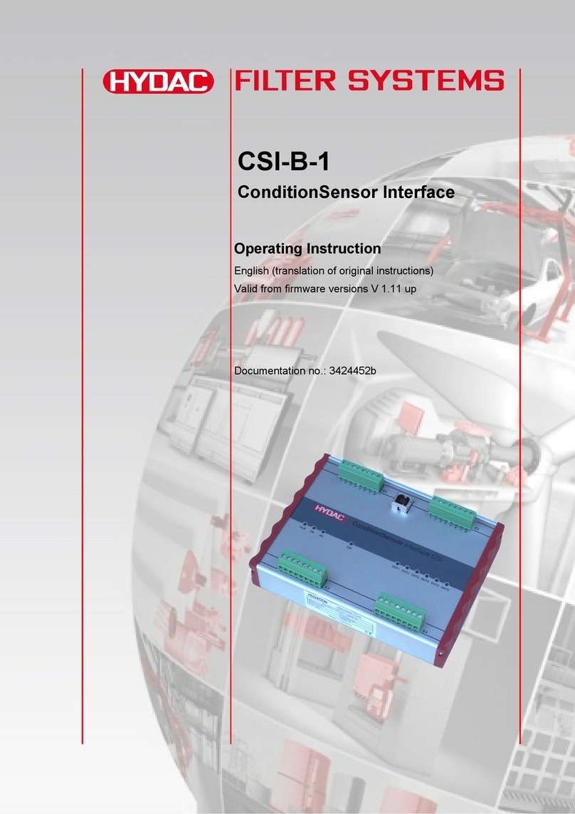 Hydac CSI-B-1 Operating	 instruction