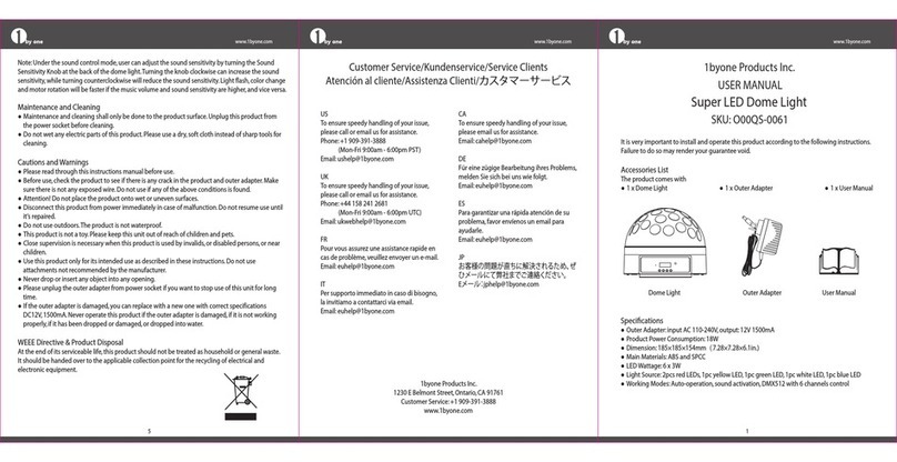 1 BY ONE O00QS-0061 user manual