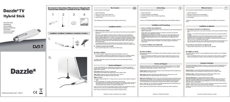 Pinnacle Systems Dazzle TV quick start guide