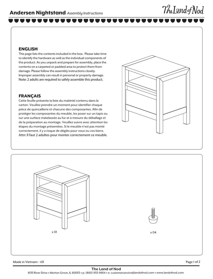 The Land of Nod Andersen Nightstand Assembly instructions