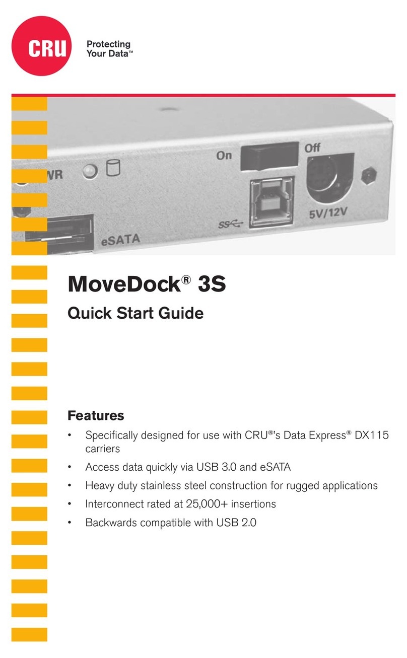 CRU MoveDock 3S Operating and maintenance instructions