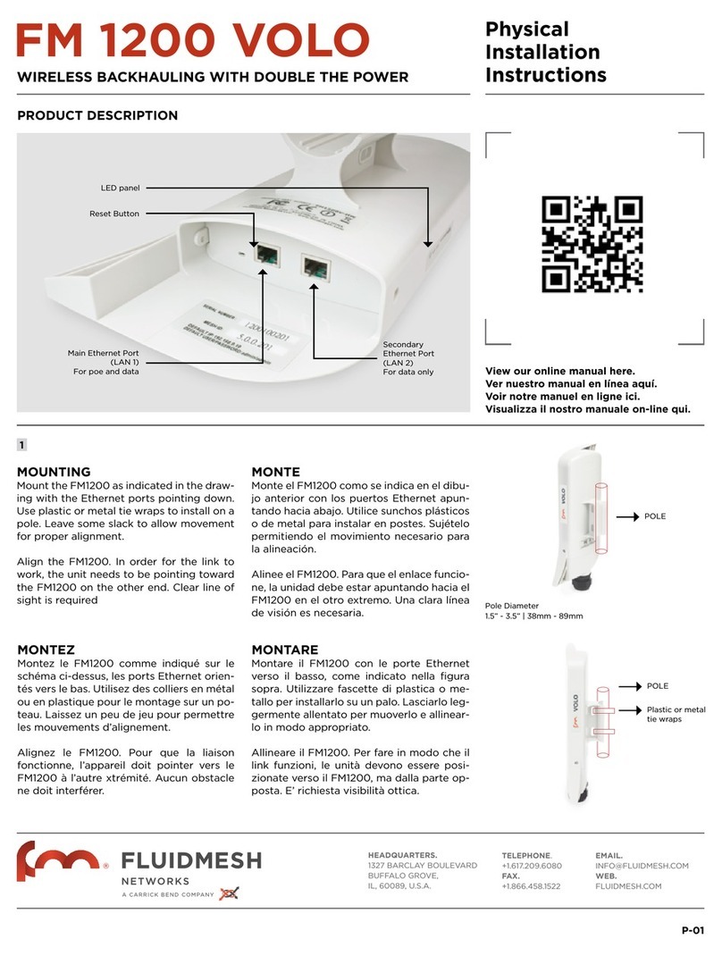 Fluidmesh FM 1200 volo installation instructions