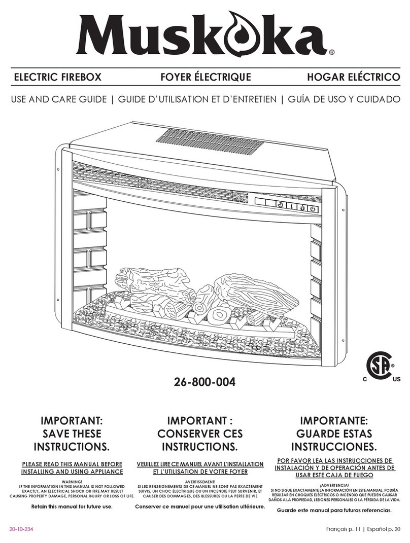 Muskoka 26-800-004 User manual Muskoka 26-800-004 User manual