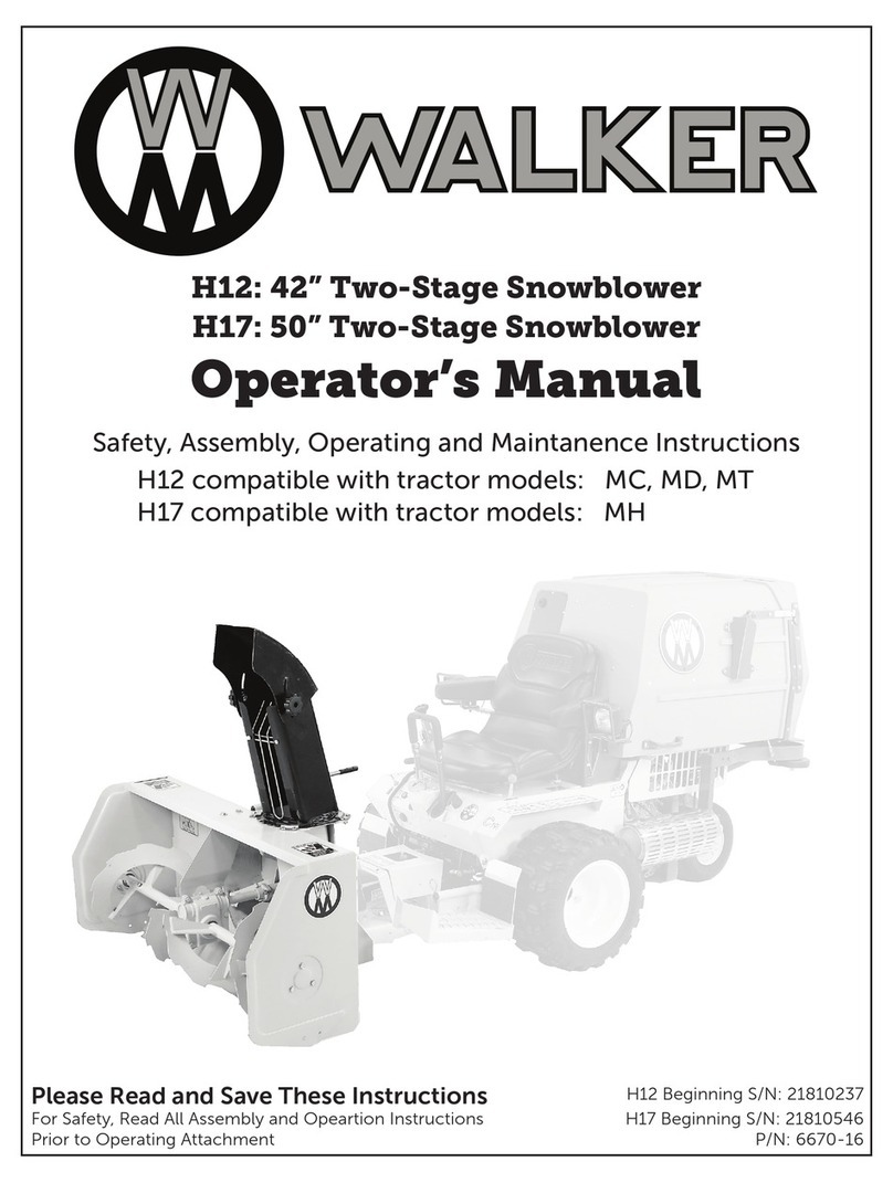 Walker H12 Operator's manual