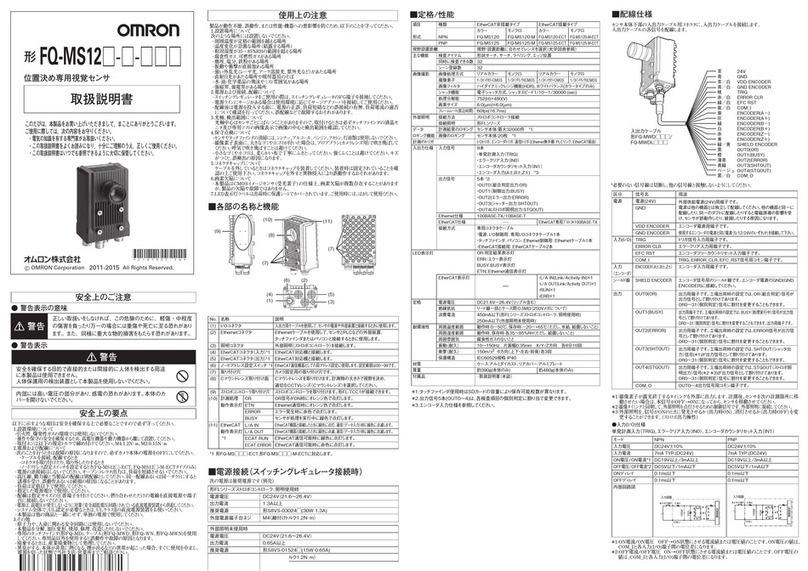 Omron FQ-MS120 User manual