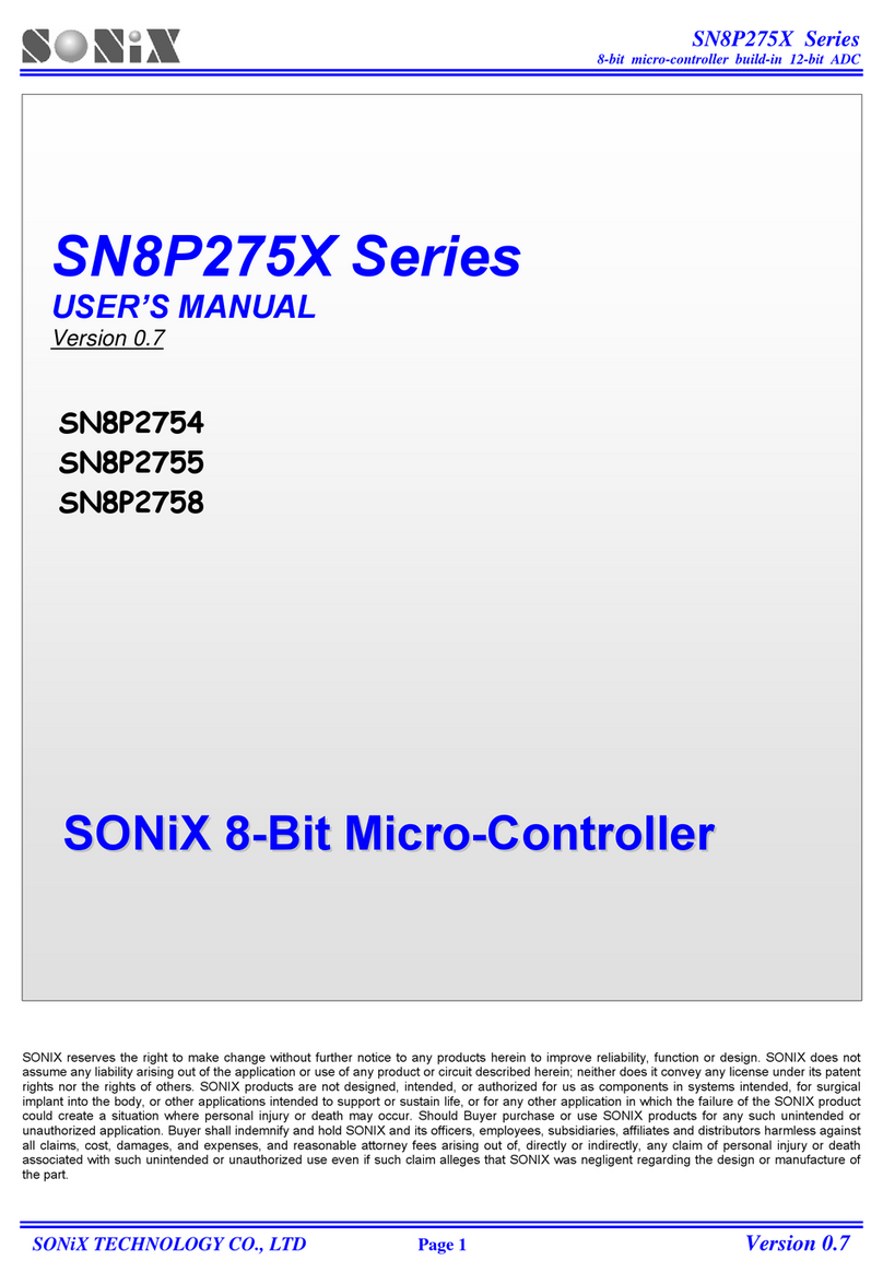SONIX SN8P2754 User manual