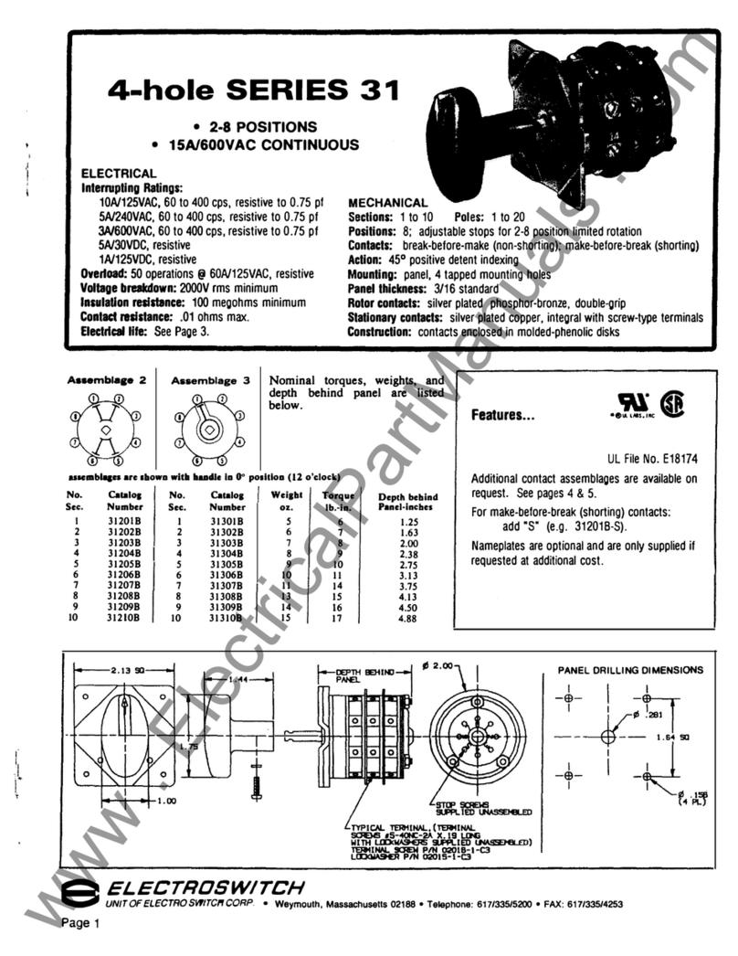 Electroswitch 31201B user manual