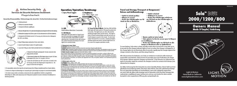 Light & Motion Sola DIVE 2000 User manual