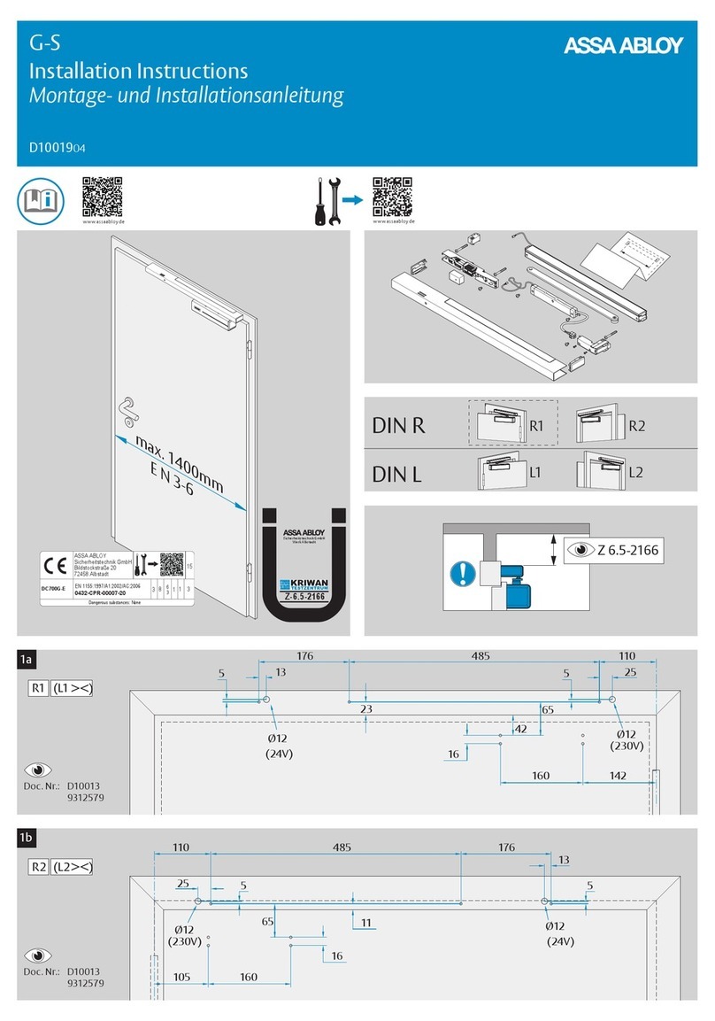 Assa Abloy DC700G-E User manual Assa Abloy DC700G-E User manual