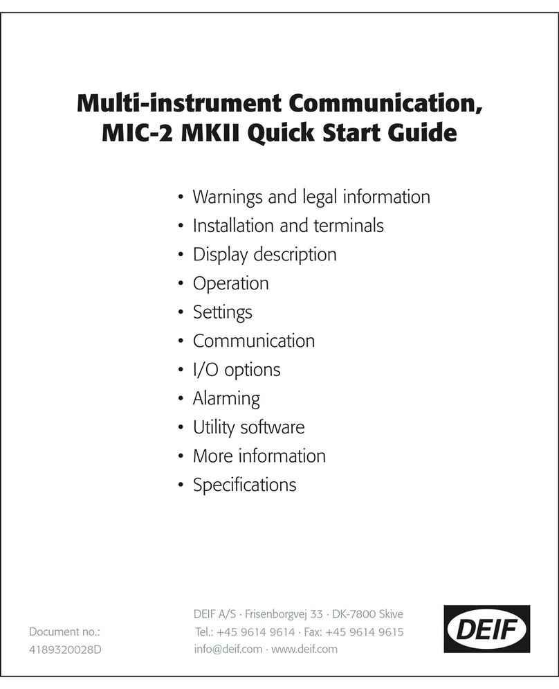 Deif MIC-2 MKII Quick start guides