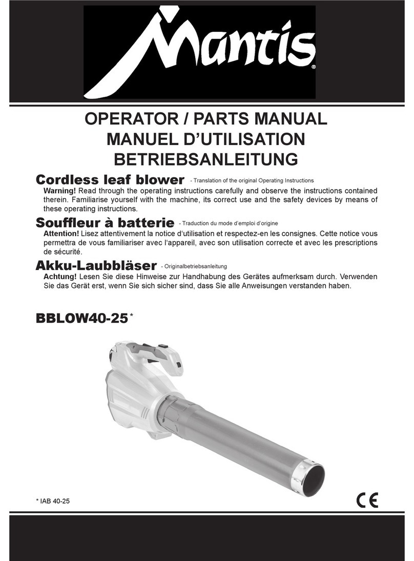 Mantis BBLOW40-25 Series Programming manual