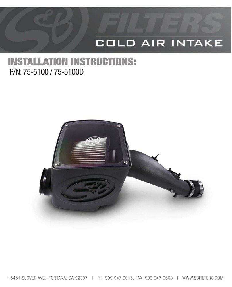S&B Filters 75-5100 Installation instructions manual S&B Filters 75-5100 Installation instructions manual
