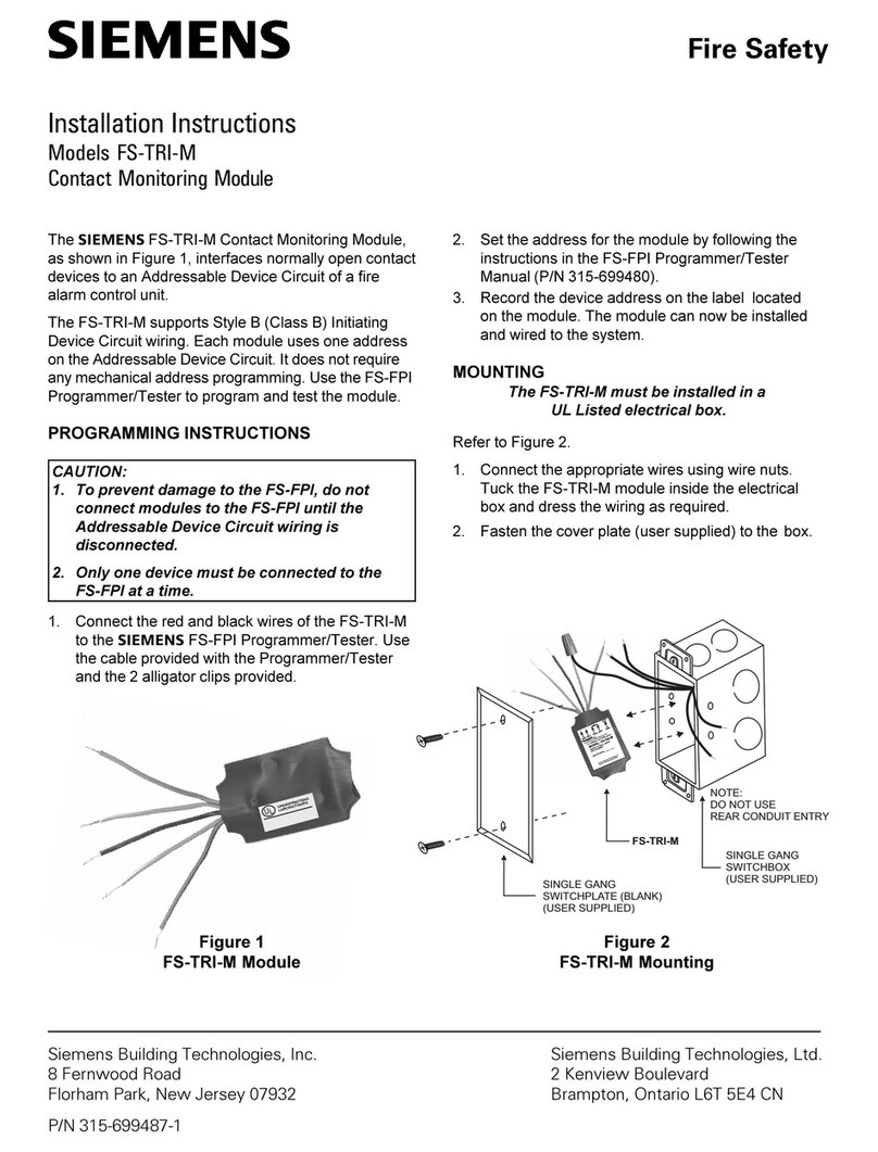 Siemens FS-TRI-M installation instructions