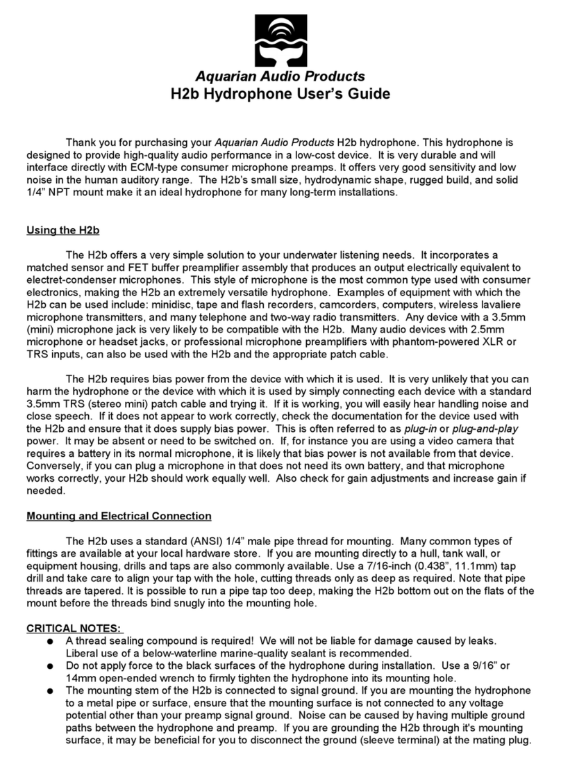 Aquarian Audio Products H2B user guide