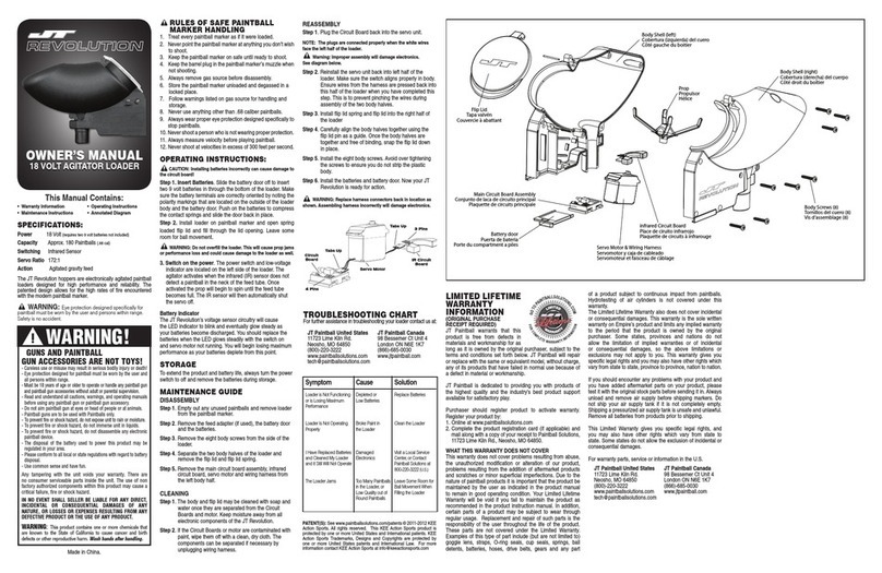 JT Revolution owner's manual