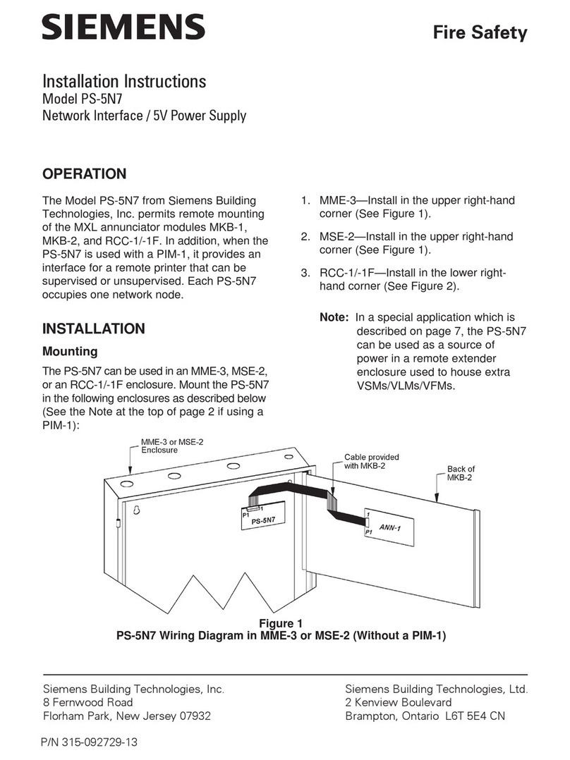 Siemens PS-5N7 installation instructions