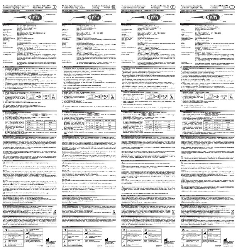 GERATHERM easy temp GT-2052 User manual GERATHERM easy temp GT-2052 User manual