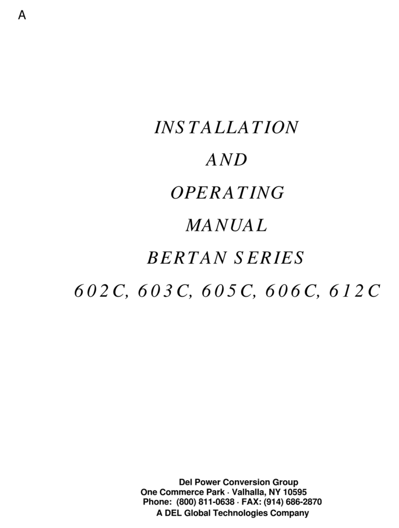 Bertan 602C Installation and operating manual