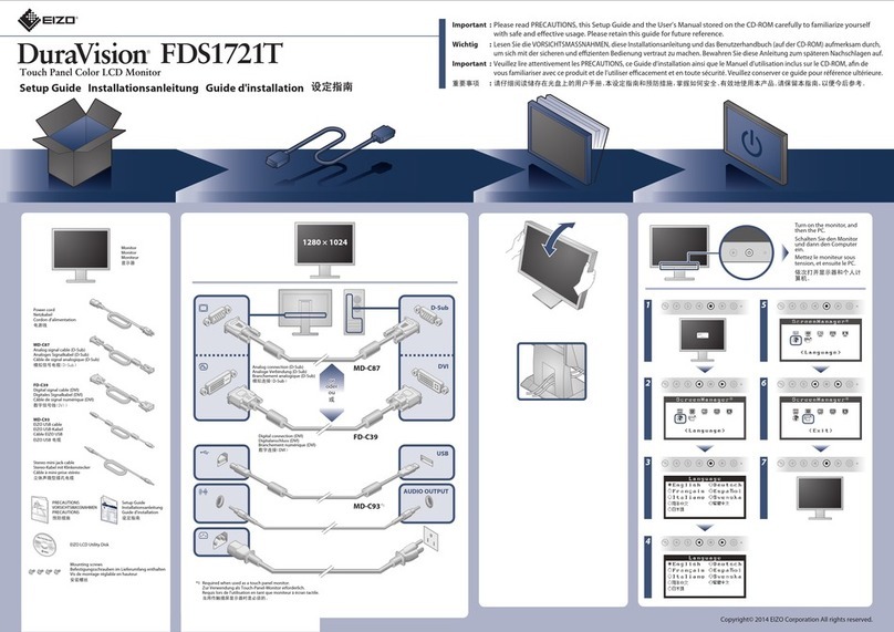 Eizo DuraVision FDS1721T User manual