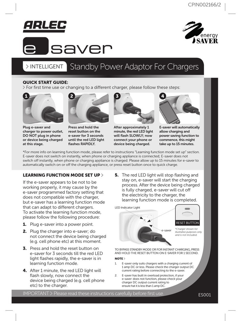 Arlec e-Saver Quick start guides