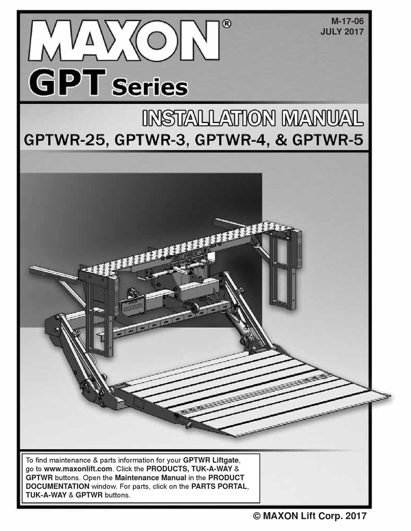 Maxon GPTWR-25 Operating and maintenance instructions
