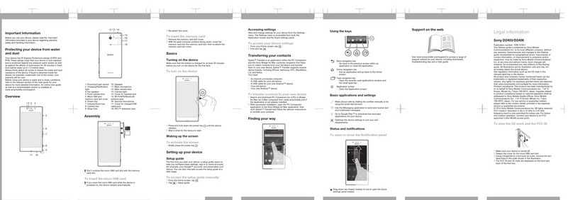 Sony Xperia M2 Aqua User guide