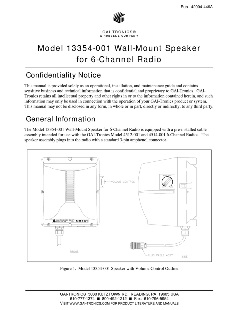 GAI-Tronics 13354-001 manual